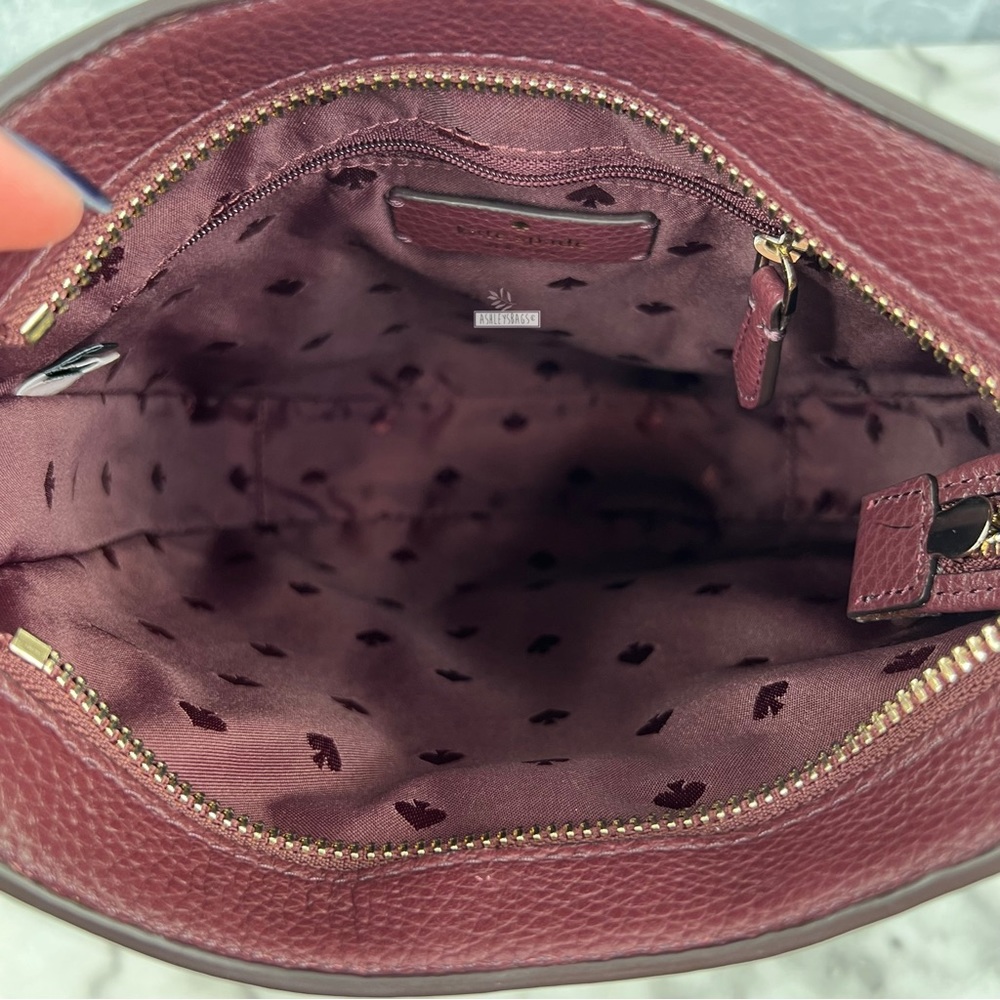 Kate Spade Leila North South Crossbody In Cherrywood - Picture 8 of 10